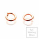 Rosegoldfarben 925er Biegeringe 3mm x 0,6mm Sterling Silber Binderinge - Schmuckzubehör