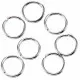 50x Edelstahl Biegering 5mm x 0,6mm runder silberfarben Bindering - Schmuckzubehör - Leisure-Beads DIY