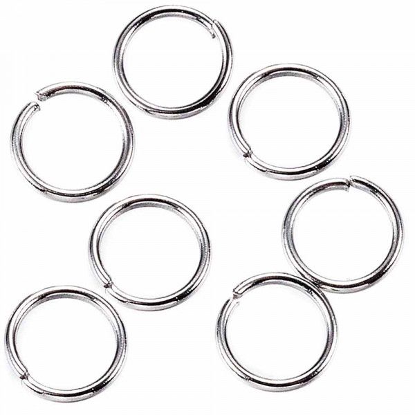 50x Edelstahl Biegering 5mm x 0,5mm silberfarben Bindering - Schmuckzubehör - Leisure-Beads DIY