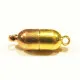1x glatter goldfarben Magnetverschluss 17x6mm in Zylinderform - Schmuckzubehör Magnetverschluss - Leisure-Beads DIY