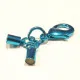 1x blauer Endkappe Verschluss Innen 4,2mm zum Einkleben mit 23mm Karabiner - Schmuckzubehör Endkappe - Leisure-Beads DIY
