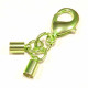 1x grüner Endkappe Verschluss Innen 4,2mm zum Einkleben mit 23mm Karabiner - Schmuckzubehör Endkappe
