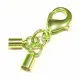 1x grüner Endkappe Verschluss Innen 4,2mm zum Einkleben mit 23mm Karabiner - Schmuckzubehör Endkappe - Leisure-Beads DIY