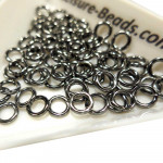 50x gunmetal Biegering 5mm x 1mm runde Binderinge - gunmetal Schmuckzubehör