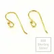 2x vergoldete 925 Sterling Silber Ohrhaken 20x12mm - Schmuckzubehör 925 Silber - Leisure-Beads DIY