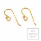 2x rosevergoldete 925 Sterling Silber Ohrhaken 24x16mm - Schmuckzubehör 925 Silber - Leisure-Beads DIY