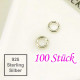 100x 4mm geschlossener Ring 925 Sterling Silber rund 925 silberfarben Binderinge - Echtsilber Schmuckzubehör