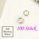 100x 4mm geschlossener Ring 925 Sterling Silber rund 925 silberfarben Binderinge - Echtsilber Schmuckzubehör - Leisure-Beads DIY