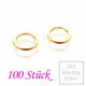 100x vergoldete 925er Biegeringe 5mm x 0,7mm Sterling Silber Binderinge - Schmuckzubehör - Leisure-Beads DIY
