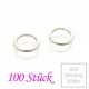 100x 925er Biegering 5mm x 0,7mm Sterling Silber rund Binderinge - Schmuckzubehör - Leisure-Beads DIY