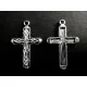 2x Kreuz Kruzifix Anhänger (1) silberfarben Schmuckanhänger ca. 31x20mm - Schmuckzubehör - Leisure-Beads DIY