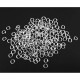 50x Edelstahl Biegering 3mm x 0,6mm runder silberfarben Bindering - Schmuckzubehör