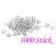 1000x Edelstahl Biegering 4mm x 0,5mm silberfarben Bindering - Schmuckzubehör