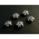 5x filigrane Metallperlen 6x3mm silberfarben Metallspacer
