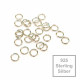 2x 925er Biegering 4mm x 0,6mm Sterling Silber rund Binderinge - Schmuckzubehör