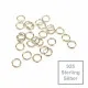 2x 925er Biegering 4mm x 0,6mm Sterling Silber rund Binderinge - Schmuckzubehör - Leisure-Beads DIY