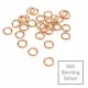 2x rosevergoldete 925er Biegeringe 4mm x 0,6mm Sterling Silber Binderinge - Schmuckzubehör - Leisure-Beads DIY