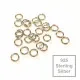 2x nickelfarbene 925er Biegering 4mm x 0,6mm Sterling Silber rund Binderinge - Schmuckzubehör - Leisure-Beads DIY