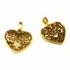 1x antikgoldfarben Herz Anhänger 17x14mm Schmuck Anhänger - Schmuckzubehör - Leisure-Beads DIY