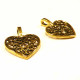 1x antikgoldfarben Herz Anhänger 17x14mm Schmuck Anhänger - Schmuckzubehör