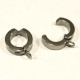 2x Edelstahl Ohrclips 13x16x4mm silberfarben - Schmuckzubehör zum Ohrclips basteln