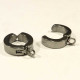 2x Edelstahl Ohrclips 13x16x4mm silberfarben - Schmuckzubehör zum Ohrclips basteln