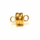 1x goldfarbener Magnetverschluss 11x6mm - Schmuckzubehör - Leisure-Beads DIY