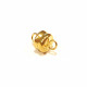 1x goldfarbener Magnetverschluss 11x6mm - Schmuckzubehör