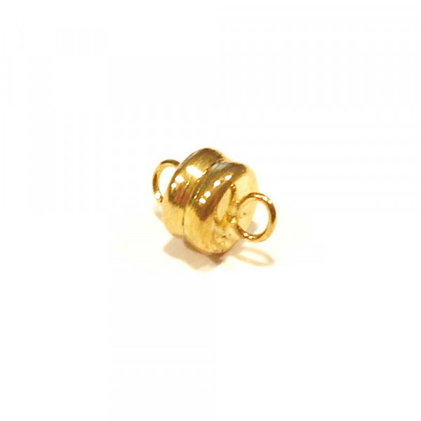 1x goldfarbener Magnetverschluss 11x6mm - Schmuckzubehör - Leisure-Beads DIY