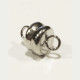 1x Magnetverschluss 11x6mm silberfarben - Schmuckzubehör Magnetverschluss