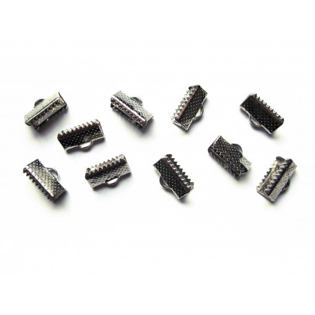 Leisure-Beads - 10x Bandklemme 13mm II. WAHL silberfarben - Schmuckzubehör