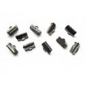 10x Bandklemme 13mm II. WAHL silberfarben - Schmuckzubehör