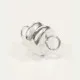 1x hellsilberfarben Magnetverschluss 11x6mm - Schmuckzubehör Magnetverschluss - Leisure-Beads DIY