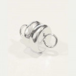 1x Magnetverschluss 11x6mm hellsilberfarben - Schmuckzubehör