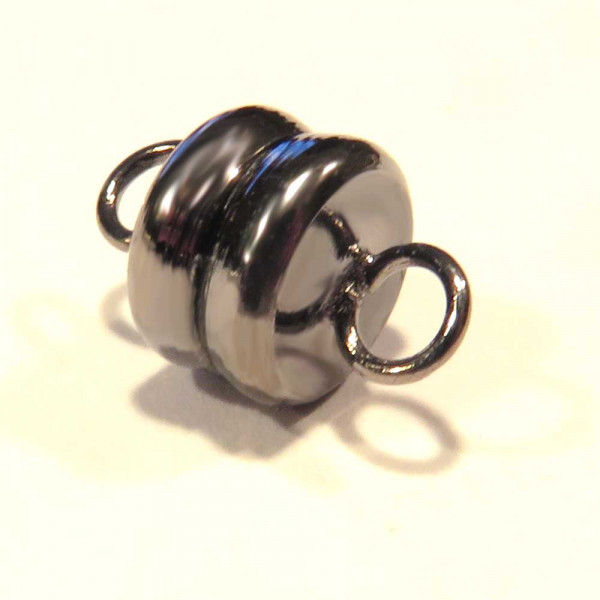 1x gunmetal Magnetverschluss 11x6mm - gunmetal Schmuckzubehör - Leisure-Beads DIY
