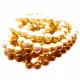 1 Strang goldfarbene 12mm Glaswachsperlen II. WAHL rund - Schmuckzubehör - Leisure-Beads DIY