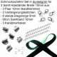 Halsband Set 10mm mit dunkelgrünem Samtband und silberfarben - Schmuckzubehör - Leisure-Beads DIY