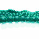 200g petrolfarbene Crackle Glasperlen 4-12mm im Mix - Schmuckzubehör