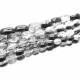 4 Stränge (193g) halbschwarze Crackle Glasperlen oval 11-16mm im Mix - Schmuckzubehör