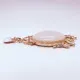 1x goldfarben Barock Anhänger 87x52x12mm mit rosa Stein und Strass - Schmuckzubehör - Leisure-Beads DIY