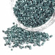 10g graugrüne Rocailles 2,5-3mm (8/0) Hexagon - Schmuckzubehör Rocailles