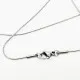Edelstahl Halskette 39cm x 1mm Stärke Schlangenkette aus Edelstahl - Schmuckzubehör Schmuckkette - Leisure-Beads DIY