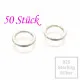 50x 925er Biegering 5x0,7mm Sterling Silber rund Binderinge - Schmuckzubehör - Leisure-Beads DIY