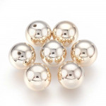 1x hellgoldfarbene Acryl Perle 17,5mm Perle aus plattiertem Acryl - Schmuckzubehör
