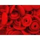 10x Rote KAM Snaps Größe T-5 Größe 20 Plastik Druckknöpfe - Bastelbedarf - Leisure-Beads DIY