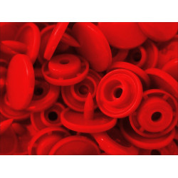 Leisure-Beads - 10x Rote KAM Snaps Größe T-5 Größe 20 Plastik Druckknöpfe