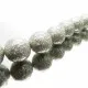 1x silberfarbene Perle 20mm mit Glitzer - Schmuckzubehör - Leisure-Beads DIY