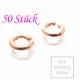 50x rosevergoldete 925er Biegeringe 4,5mm x 1mm Sterling Silber Binderinge - Schmuckzubehör - Leisure-Beads DIY