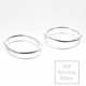 1x 925er Biegering 12mm x 8mm x 1,1mm Sterling Silber oval Binderinge - Schmuckzubehör Biegering
