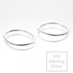 1x 925er Biegering 12mm x 8mm x 1,1mm Sterling Silber oval Binderinge - Schmuckzubehör Biegering